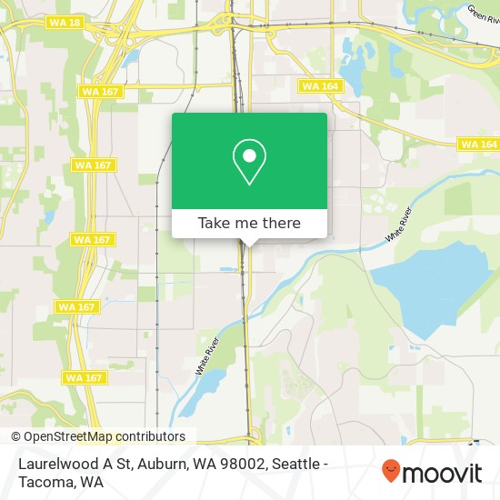 Mapa de Laurelwood A St, Auburn, WA 98002