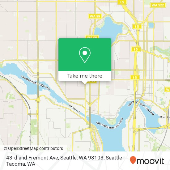 Mapa de 43rd and Fremont Ave, Seattle, WA 98103