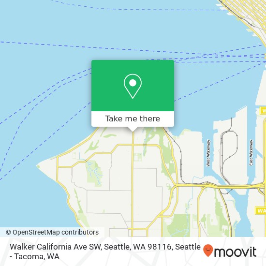 Walker California Ave SW, Seattle, WA 98116 map