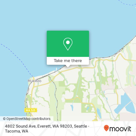 Mapa de 4802 Sound Ave, Everett, WA 98203
