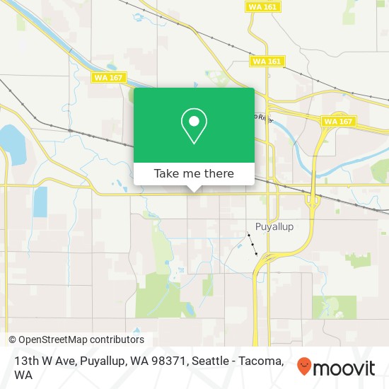Mapa de 13th W Ave, Puyallup, WA 98371