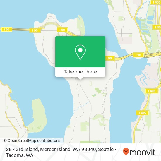 SE 43rd Island, Mercer Island, WA 98040 map