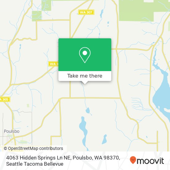 Mapa de 4063 Hidden Springs Ln NE, Poulsbo, WA 98370