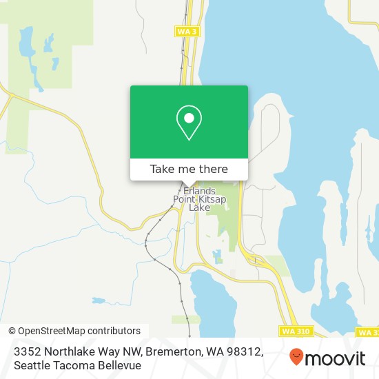Mapa de 3352 Northlake Way NW, Bremerton, WA 98312