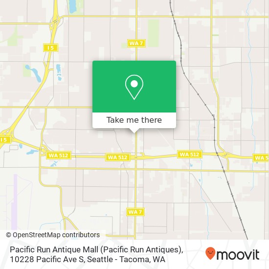 Mapa de Pacific Run Antique Mall (Pacific Run Antiques), 10228 Pacific Ave S