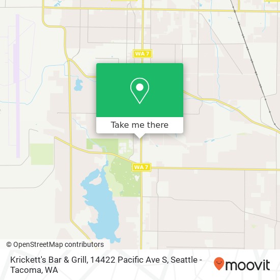 Mapa de Krickett's Bar & Grill, 14422 Pacific Ave S