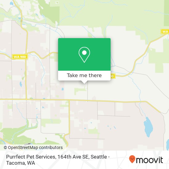 Purrfect Pet Services, 164th Ave SE map