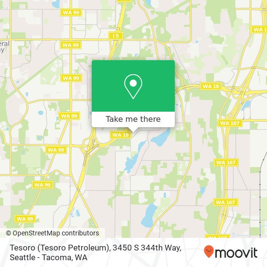 Mapa de Tesoro (Tesoro Petroleum), 3450 S 344th Way