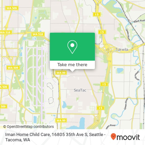 Mapa de Iman Home Child Care, 16805 35th Ave S