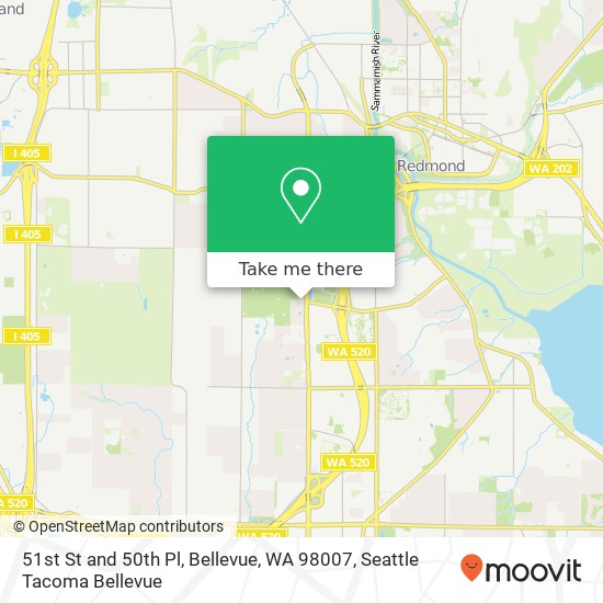 Mapa de 51st St and 50th Pl, Bellevue, WA 98007