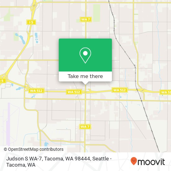 Mapa de Judson S WA-7, Tacoma, WA 98444