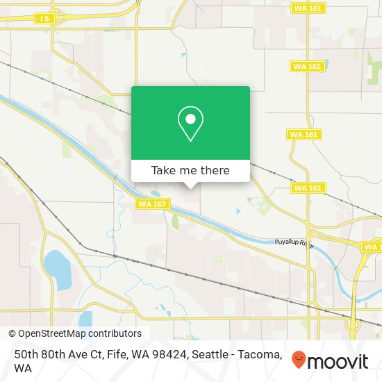 Mapa de 50th 80th Ave Ct, Fife, WA 98424