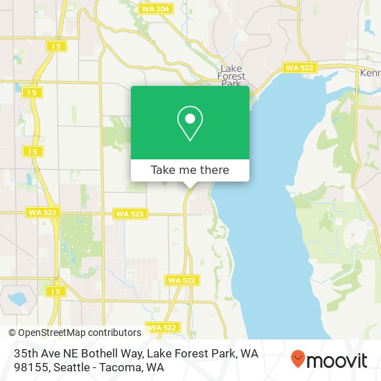 Mapa de 35th Ave NE Bothell Way, Lake Forest Park, WA 98155