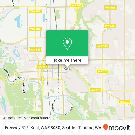 Mapa de Freeway 516, Kent, WA 98030