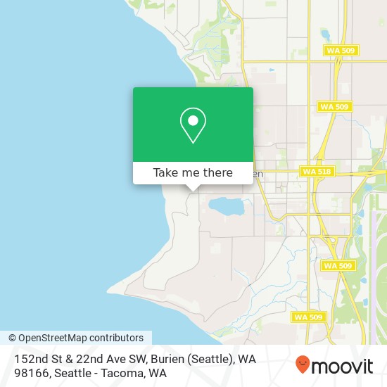 Mapa de 152nd St & 22nd Ave SW, Burien (Seattle), WA 98166