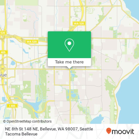 NE 8th St 148 NE, Bellevue, WA 98007 map