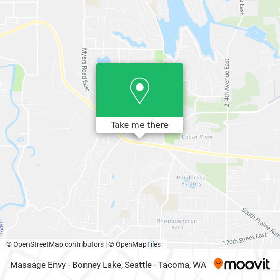 Mapa de Massage Envy - Bonney Lake