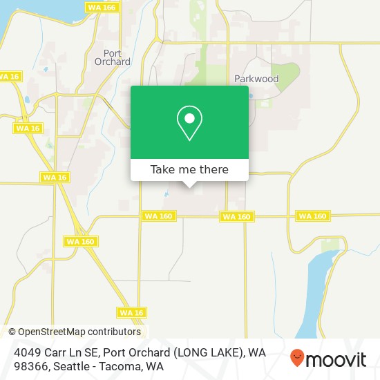 4049 Carr Ln SE, Port Orchard (LONG LAKE), WA 98366 map