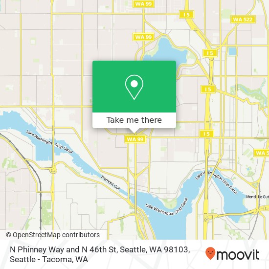 N Phinney Way and N 46th St, Seattle, WA 98103 map