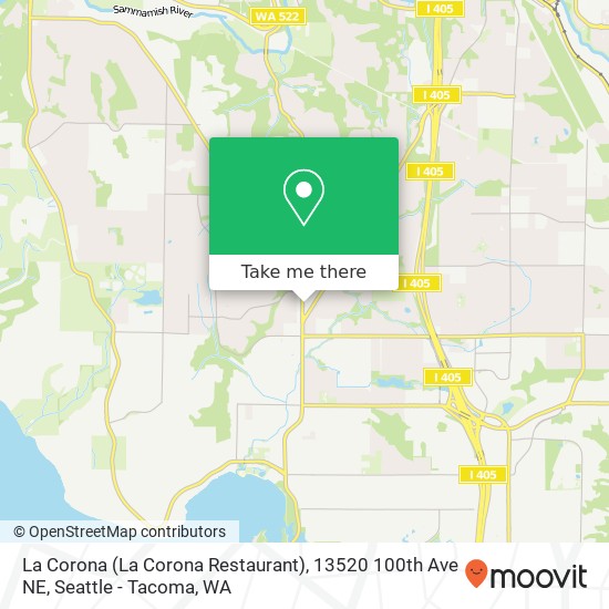 La Corona (La Corona Restaurant), 13520 100th Ave NE map