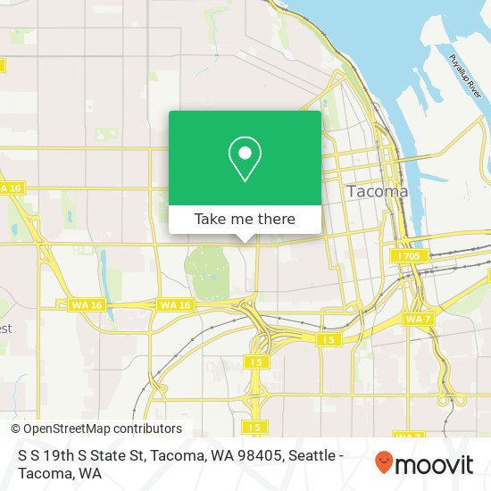 Mapa de S S 19th S State St, Tacoma, WA 98405