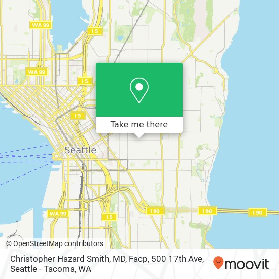 Mapa de Christopher Hazard Smith, MD, Facp, 500 17th Ave