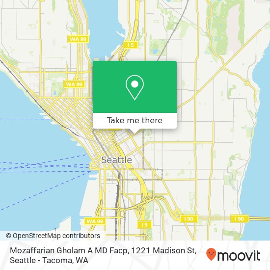 Mapa de Mozaffarian Gholam A MD Facp, 1221 Madison St