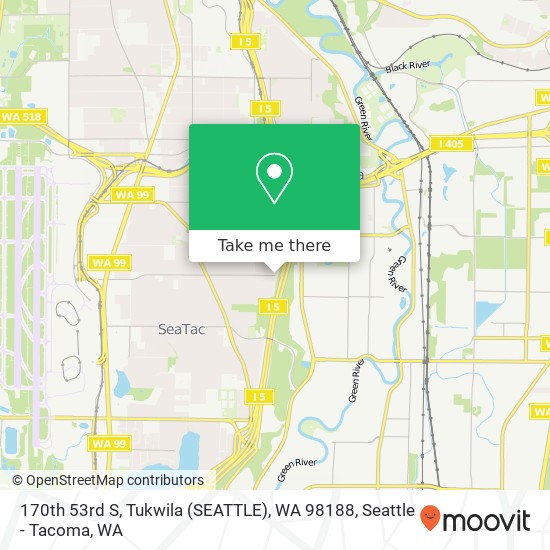 Mapa de 170th 53rd S, Tukwila (SEATTLE), WA 98188