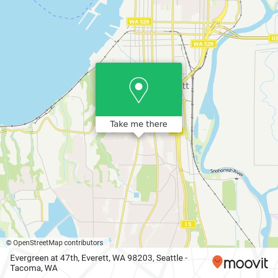 Evergreen at 47th, Everett, WA 98203 map