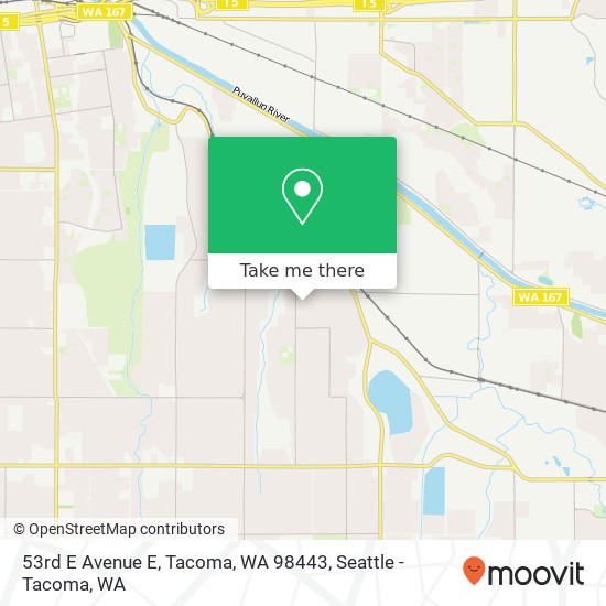 Mapa de 53rd E Avenue E, Tacoma, WA 98443