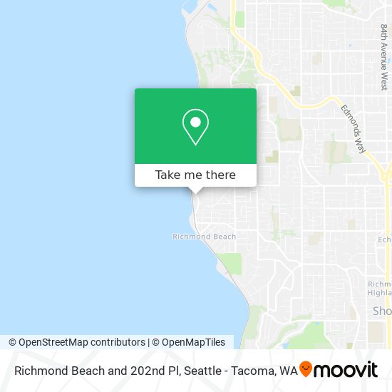 Richmond Beach and 202nd Pl map