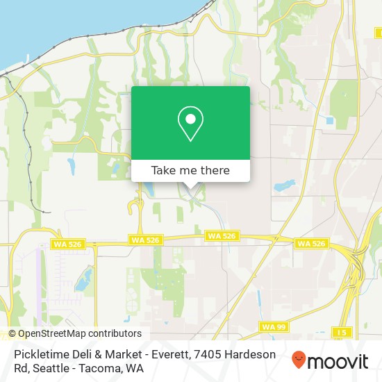 Mapa de Pickletime Deli & Market - Everett, 7405 Hardeson Rd