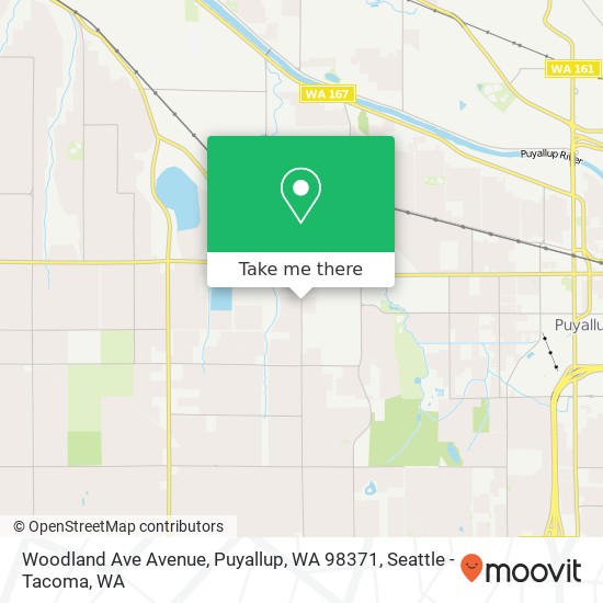 Woodland Ave Avenue, Puyallup, WA 98371 map