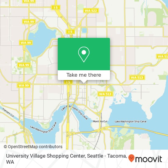 University Village Shopping Center map