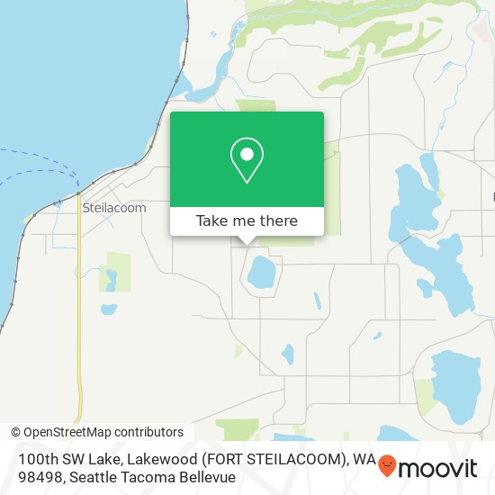 Mapa de 100th SW Lake, Lakewood (FORT STEILACOOM), WA 98498