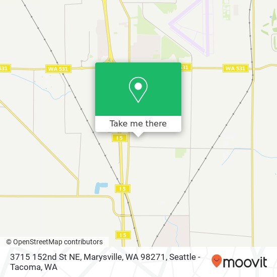 Mapa de 3715 152nd St NE, Marysville, WA 98271