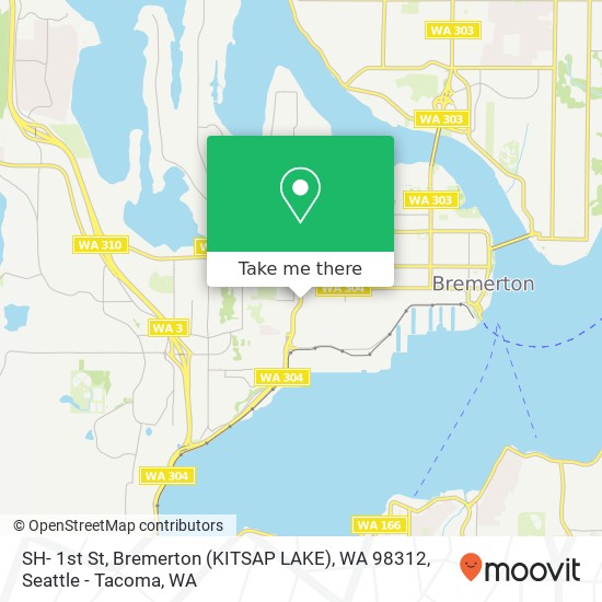SH- 1st St, Bremerton (KITSAP LAKE), WA 98312 map