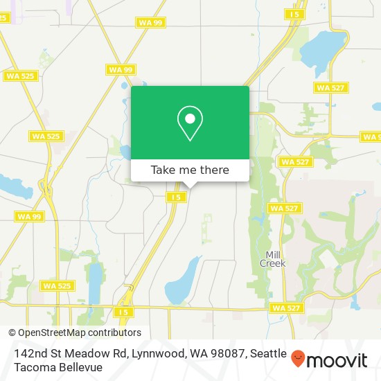 Mapa de 142nd St Meadow Rd, Lynnwood, WA 98087