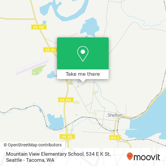 Mapa de Mountain View Elementary School, 534 E K St