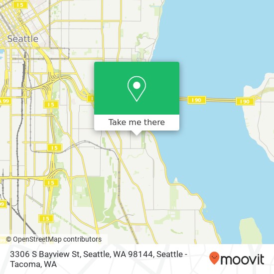 Mapa de 3306 S Bayview St, Seattle, WA 98144