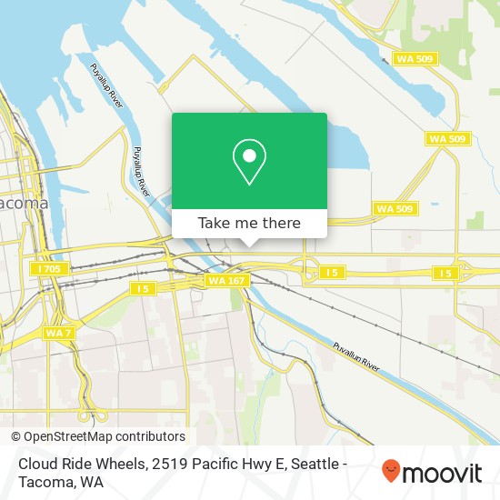 Mapa de Cloud Ride Wheels, 2519 Pacific Hwy E