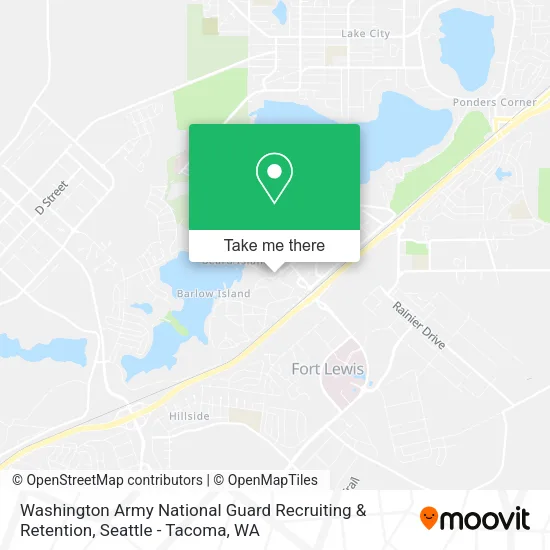 Washington Army National Guard Recruiting & Retention map