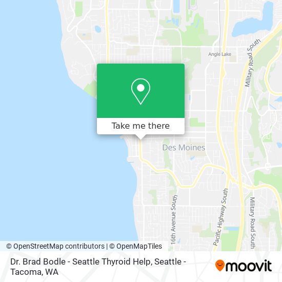 Mapa de Dr. Brad Bodle - Seattle Thyroid Help