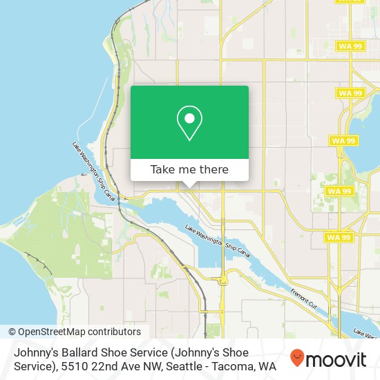 Johnny's Ballard Shoe Service (Johnny's Shoe Service), 5510 22nd Ave NW map