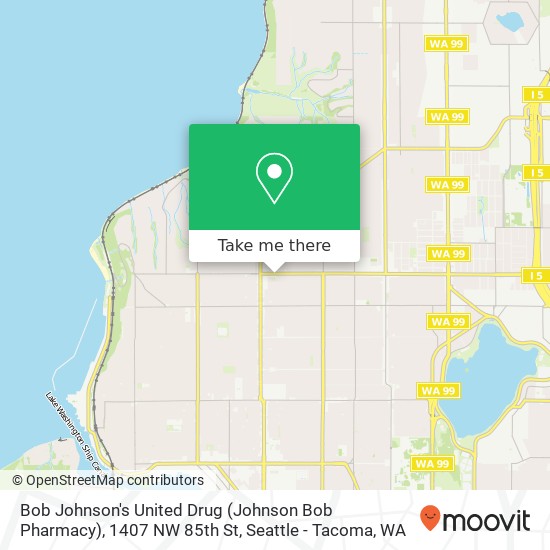 Mapa de Bob Johnson's United Drug (Johnson Bob Pharmacy), 1407 NW 85th St