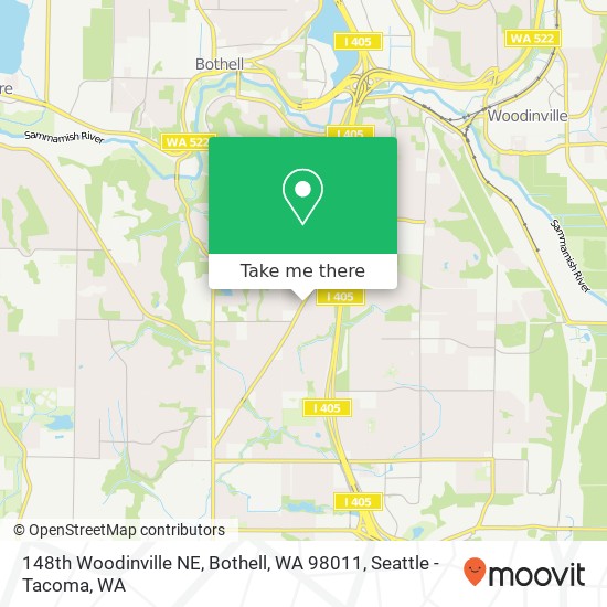 148th Woodinville NE, Bothell, WA 98011 map