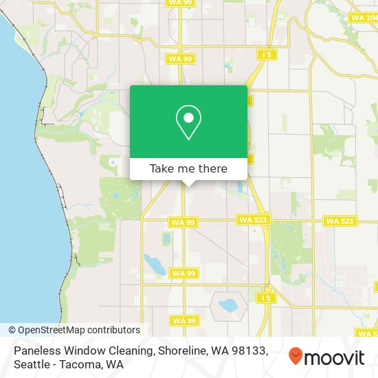 Paneless Window Cleaning, Shoreline, WA 98133 map