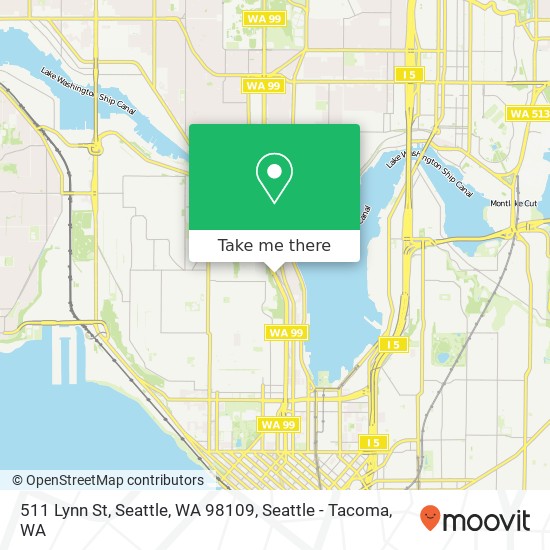 Mapa de 511 Lynn St, Seattle, WA 98109