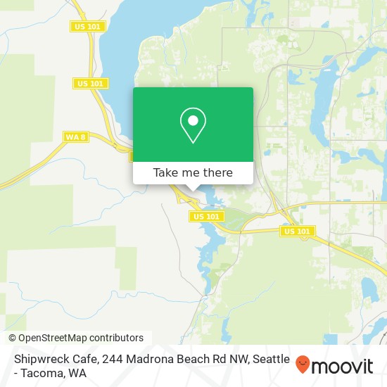 Mapa de Shipwreck Cafe, 244 Madrona Beach Rd NW