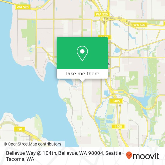 Bellevue Way @ 104th, Bellevue, WA 98004 map